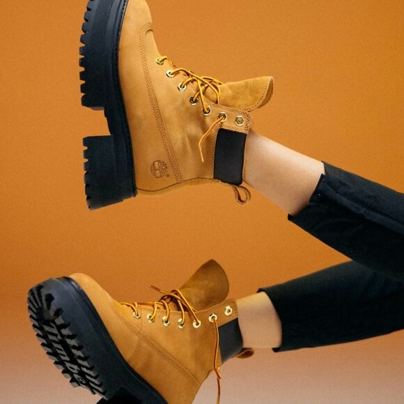 Timberland Women's Sky 6-Inch Lace Up Boot Combat Boots, Size 6.5 Wheat Nubuck - Picture 11 of 15